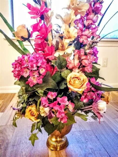 Delivered in every country in europe. Large silk flower arrangement decoration for Sale in ...