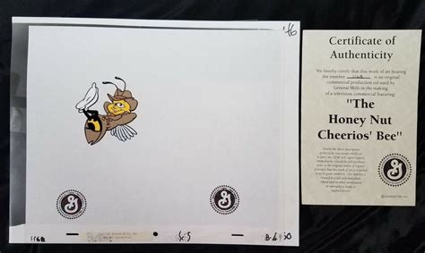The Honey Nut Cheerios Bee Cute Original Production Cel Drawing Seal