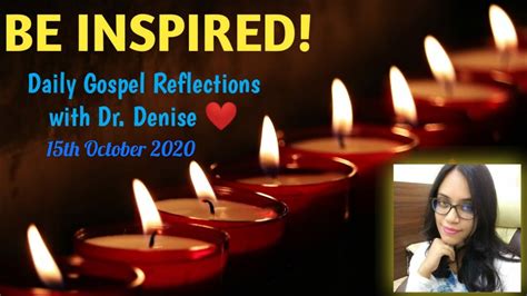 Daily Gospel Reflection 15th October 2020 YouTube