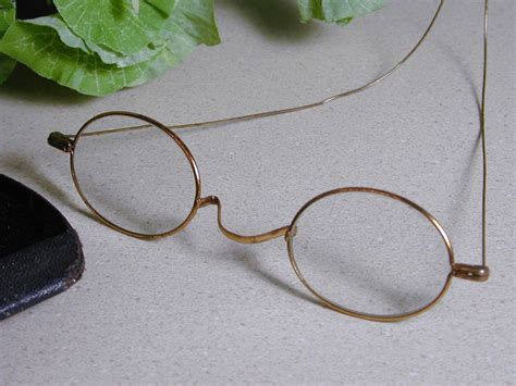 Antique Wire Frame Eyeglasses With Case Etsy