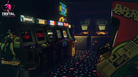 New Retro Arcade Neon Virtuelle Arcade Halle Erhält Vive Neuauflage