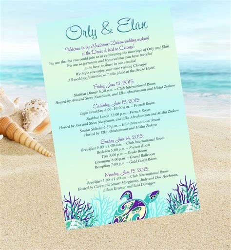 Nyani example zoom wedding weekend itinerary template for guests beach day bridal professional download itinerary planner template simple destination wedding itinerary 2019 of wedding itinerary. (sku439) Sea turtle stationery | destination wedding ...