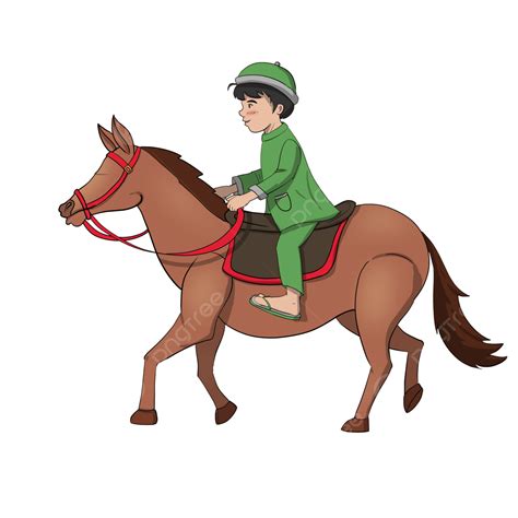 Ilustrasi Kartun Sunnah Berkuda Anak Laki Ikhwan Png Islam Sunnah