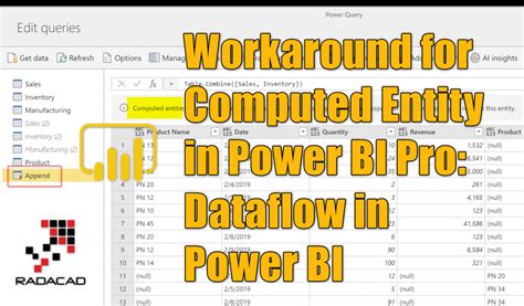 Workaround For Computed Entity In Power Bi Pro Dataflow In Power Bi