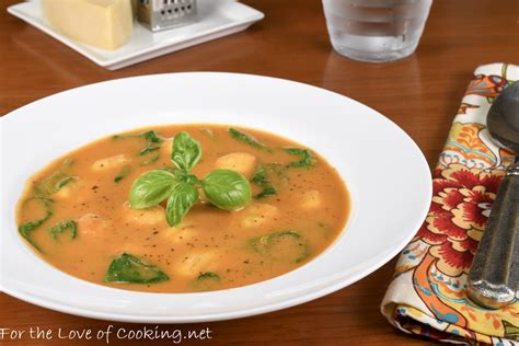 Creamy Tomato Florentine Soup With Gnocchi For The Love Of Cooking