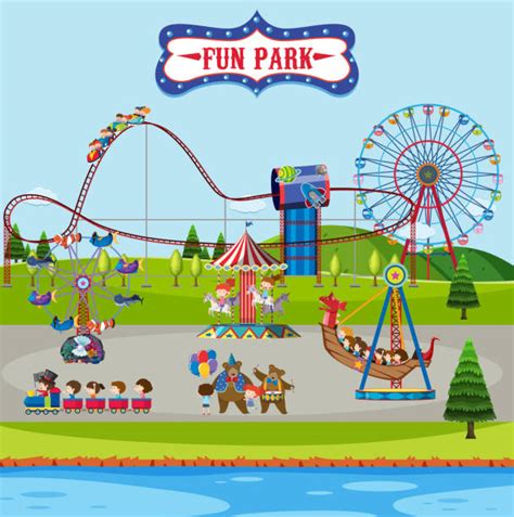Best Amusement Park Clipart Pictures Illustrations Royalty Free Vector