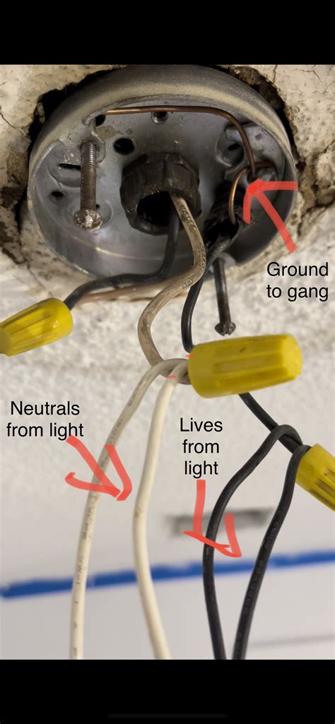 Electrical Old Wiring For New Light Fixture Installation No Ground