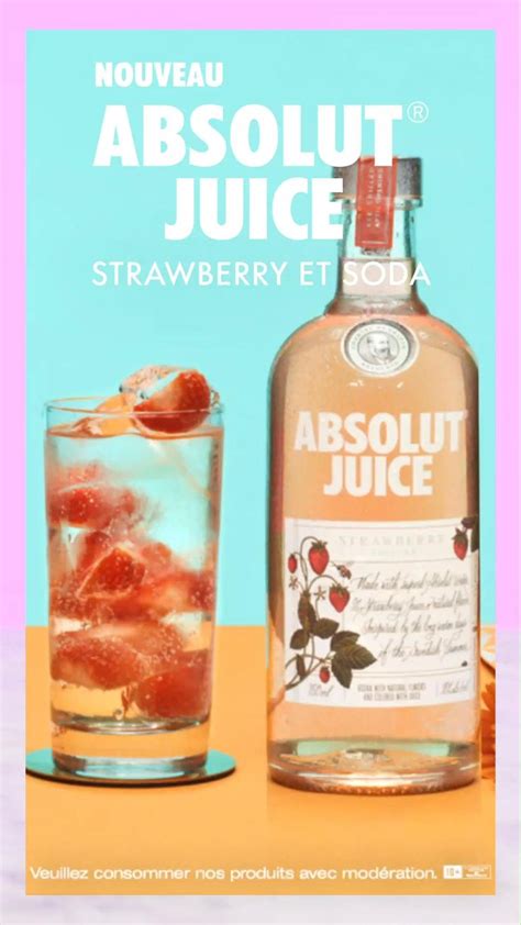 Absolut Juice Strawberry Video in 2020 | Soda recipe ...
