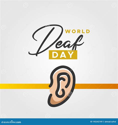 World Deaf Day Vector Design Illustration Stock Vector Illustration