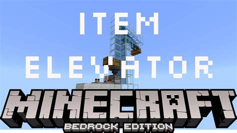 Simple Item Elevator Bedrock Edition Ps4 Xbox Windows 10 Mcpe Switch