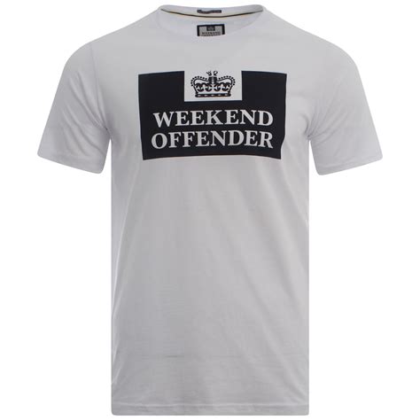 Weekend Offender T Shirts Multi Prison Crew Neck Trainers Football