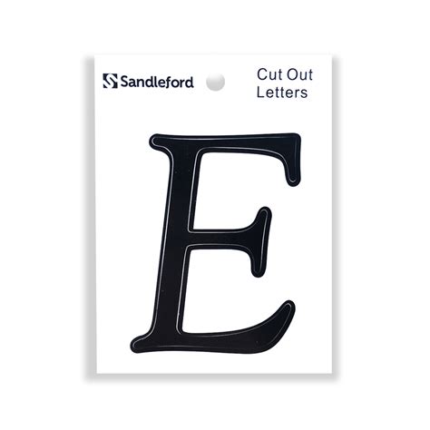Sandleford 80mm Black Goudy Cut Out Self Adhesive Letter E