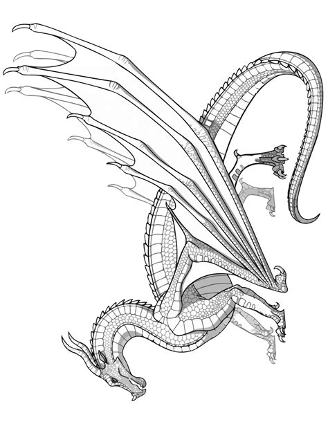SKYWING Dragon Coloring Page Transparent Wings Of Fire Coloring SHEET