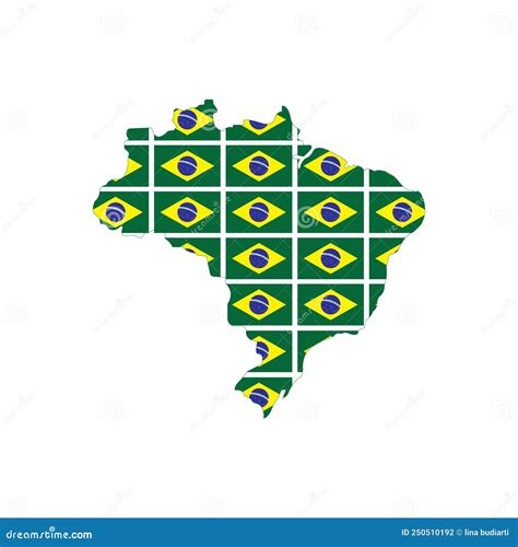 Brazil Map Vector Icon Stock Vector Illustration Of Geographical