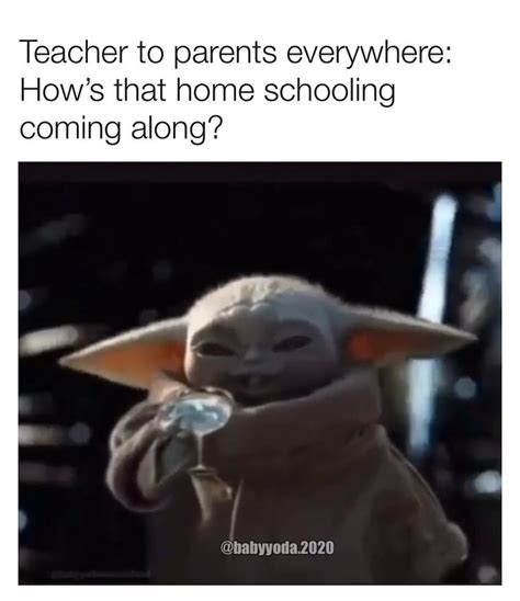 In 2020 | yoda funny, yoda meme, workout quotes funny. Baby Yoda One's Instagram post: "Parents on standby with 🎒 ...