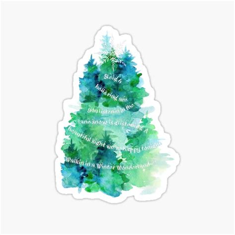 Winter Wonderland Christmas Tree Sticker For Sale By Amanda Lakey