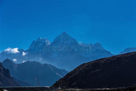Snowy Mountains Of The Himalayas Stock Image Image Of Mountain