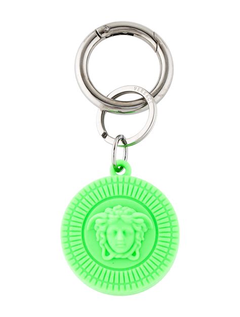 Versace Silicone Medusa Keychain W Tags Green Keychains Accessories