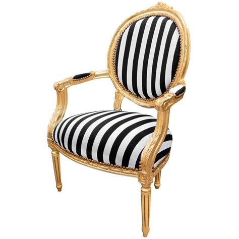 Buy black and white armchair and get the best deals at the lowest prices on ebay! Baroque armchair Louis XVI black and white striped and ...