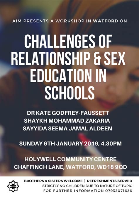 Workshop Challenges Of Relationship And Sex Education In Schools