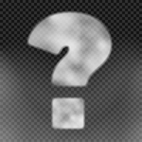 Premium Vector Big Question Mark Made Of White Steam On A Png