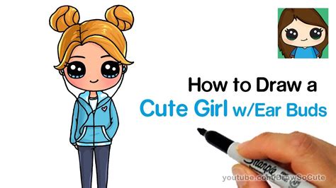 how to draw a cute girl w ear buds easy Çocuk gelişimi Çocuk eğitimi Çocuk psikolojisi