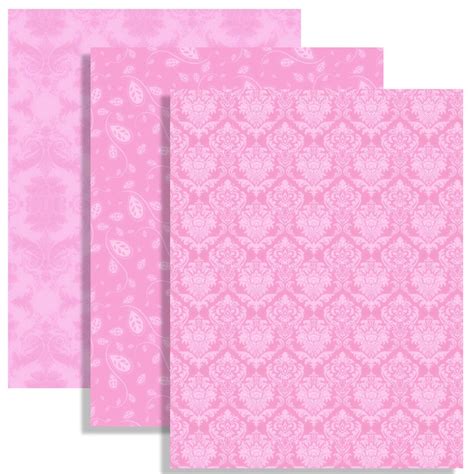 Pink Digital Scrapbook Paper Set 10 Pinkpapers For Etsy