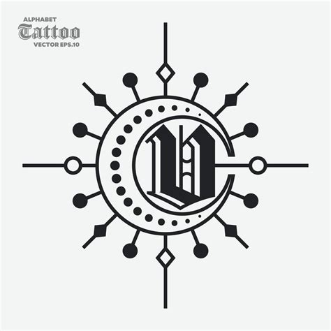 Alphabet V Tattoo Logo 11422322 Vector Art At Vecteezy