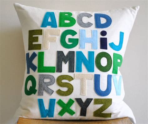 Alphabet Pillow Pillowfactory Pillows Childrens Decor Abc Alphabet