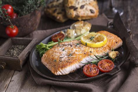 Season salmon with salt and pepper. 6-Ingredient Roasted Salmon Fillets | Recipe | How to cook fish, Food recipes, Healthy dinner ...
