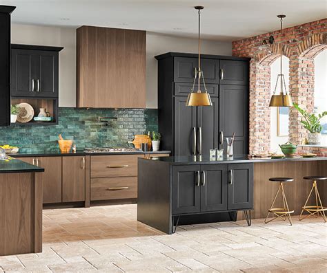 Transitional Walnut And Maple Kitchen Cabinets Decora