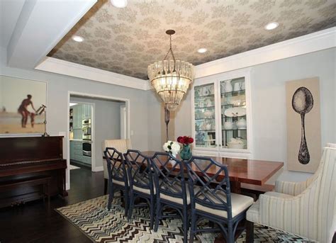 A tray ceiling can add visual interest to your bedroom and value to your home. Wallpapered Tray Ceiling - Wallpapered Rooms - 12 Photos ...