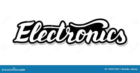 Electronics Calligraphy Template Text For Your Design Illustration