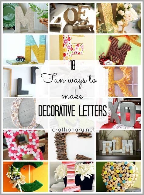18 Ways To Make Decorative Letters Easy And Creative Craftionary