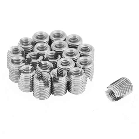 20pcs M4 Wire Helical Screw Thread Inserts Metal Self Tapping Slotted