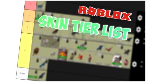 Skin Tier List Roblox Dinosaur Simulator Youtube