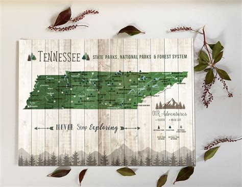 Tennessee State Parks State Wall Art Tennessee Ts State Etsy