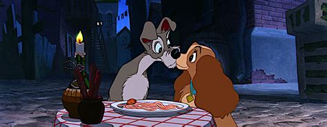 Spagetti Kiss Disneys Lady And The Tramp Photo