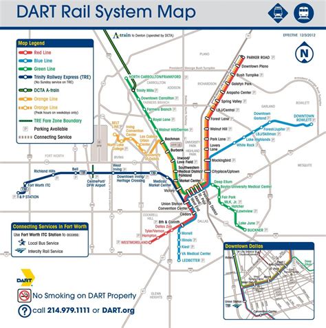 Map Of Dallas Metro Metro Lines And Metro Stations Of Dallas