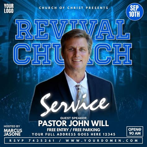 Revival Church Service Template Postermywall