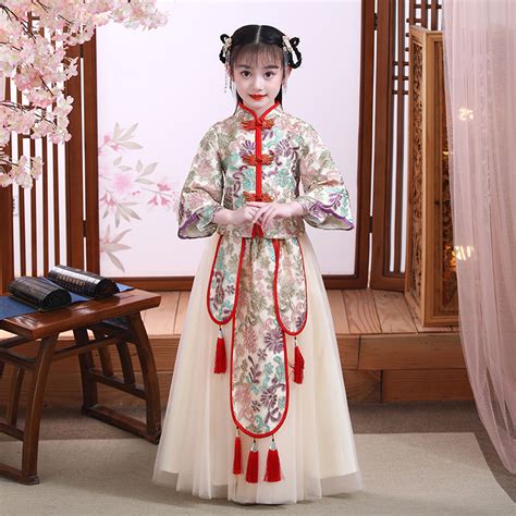 Girls Ancient Costume Chinese Hanfu Costume Ru Skirt New Years Dress