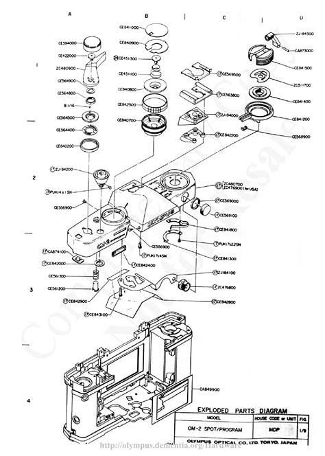 Olympus Om 2s Exploded Parts Diagram Service Manual Download