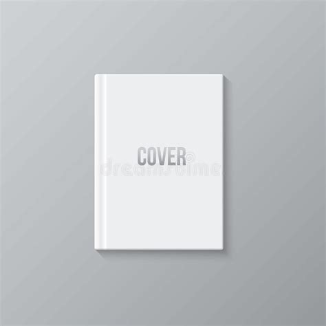 Book Cover Mock Up Vector White Book Isolated On Gray Background