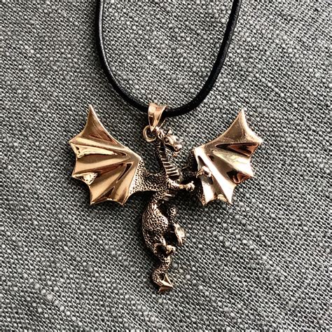 Dragon Pendant Bronze Made By Viking Kristall