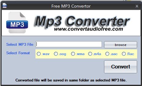 Converters for mp3, wav, ogg, wma, m4a, flac, and more. Free MP3 Converter - Free download and software reviews ...