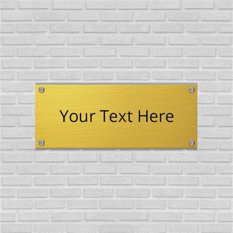 Buy Gold Customized Engraved Metal Name Plate Yourprint