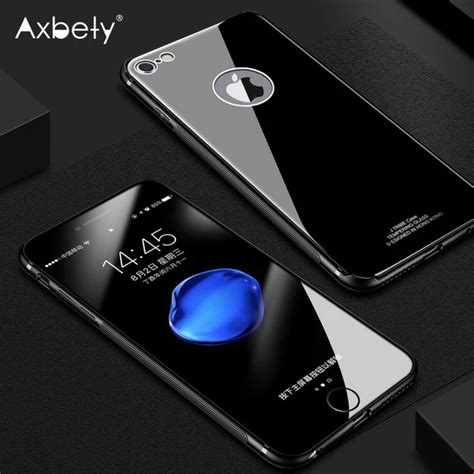 Luxury Tempered Glass Case For Iphone 6 Ultra Slim Classic Back Cover