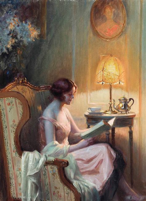 Elegant Woman Painting Art Print Vintage Reading Woman Oil Etsy