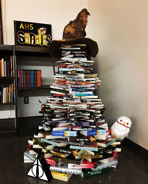 My Classroom Christmas Tree Is Made Of Books And Magic Rharrypotter