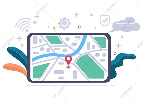 Gambar Peta Navigasi Gps Dan Kompas Pada Aplikasi Pencarian Lokasi